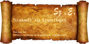 Szakmáry Engelbert névjegykártya